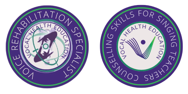 Counselling Skills for Teachers & Vocal Rehabilitation Specialist Badges